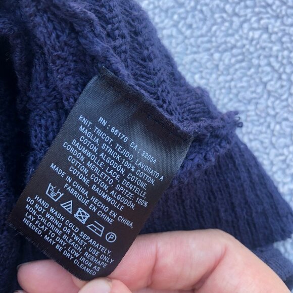 Anthro Knitted & Knotted Crochet Sleeve Cardigan - Picture 6 of 8